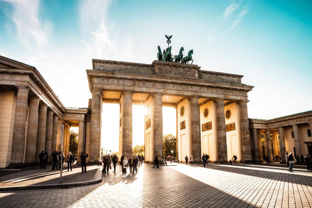 Berlin cityscape at sunset - Brandenburg Gate